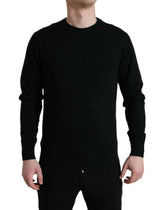 Dolce & Gabbana Black Wool Round Neck Pullover Sweater -   -  Dolce & Gabbana.